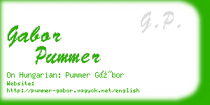gabor pummer business card